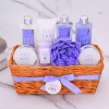 Eco-packaging purple lily bath and body works body lotion bath gift sets for spa women