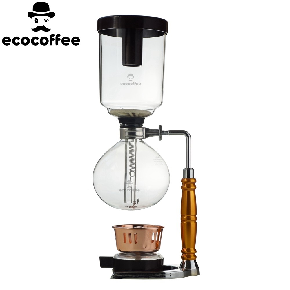 Ecocoffee Heatproof TCA Coffee Syphon 300/500ml Customized Color Barista Coffee Percolator Maker
