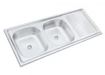 Economical Custom Design single bowl with board  left and right  stainless steel kitchen sink
