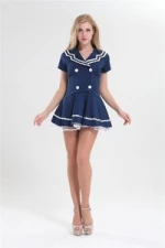 ecoparty customized S-2XL  8474 pin-up black sailor costume for lady costume Fancy Dress Hens Party Costume Outfit