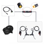 electric bicycle hydraulic disc brake kit ebike power cut off brake level for bafang motor 3 pin electric bike hydraulic brake