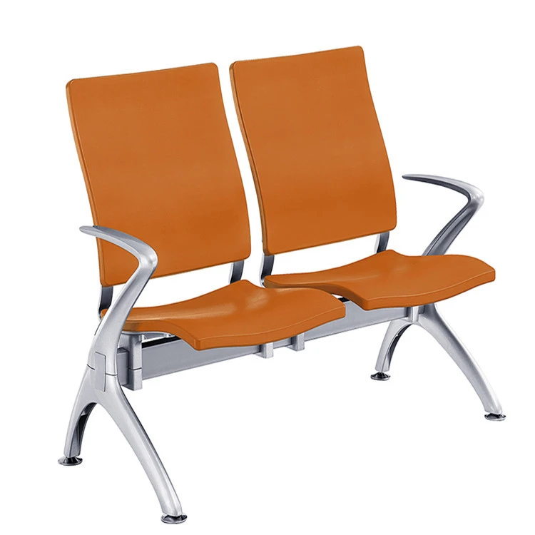 Elegant design easy install orange cushion waiting chairs