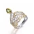 Import Elegant Fashion Crown 925 Sterling Silver Jewelry Natural Peridot Ring from China