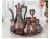 Import Embossed Tea Set With Tray,Height 22cm Glass Teapot And Cups Set,Arabic work antique turkish coffee pot from China