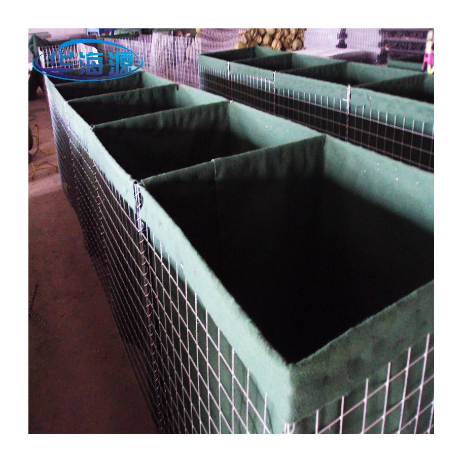 Emergency Flood Barrier Fence Flood Wall Hesco Barrier Gabions Welded Mesh Galvanized Iron Wire Square