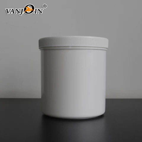 Empty white PP plastic jar 500ml 1000ml for option