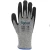 Import EN388 Level 5 Anti Cut Gloves with black sandy nitrile Coating Palm for kitchen glasses metal mesh handling from China