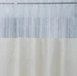 environmental hotel plain color splice pvc shower curtain