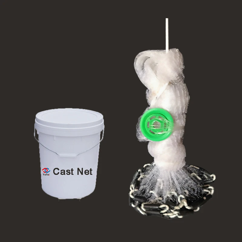 Environmentally  cast net 4ft-12ft  3/8&quot; mesh size drawstring cast net
