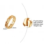 Europe and America Cross-border jewelry net red stainless steel casting chain ring empty holder index finger ring