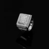 European and American micropaved zirconia men ring hiphop square ring ring trendy men cross-border accessories