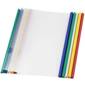 Factory best price custom colorful office presentation document a4 PP plastic clear report file sliding bar file folder