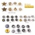 Factory  Custom Black Silver Gold Brass Zinc Alloy Snap Press Stud Metal Snap Button For Coat Clothes