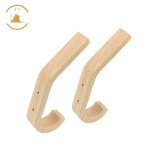Factory Direct Natural Wooden Wall Coat Hooks  Clothes Hat Rack Hanger Wall Mounted Single Organizer Hangers Rubber wood hooks