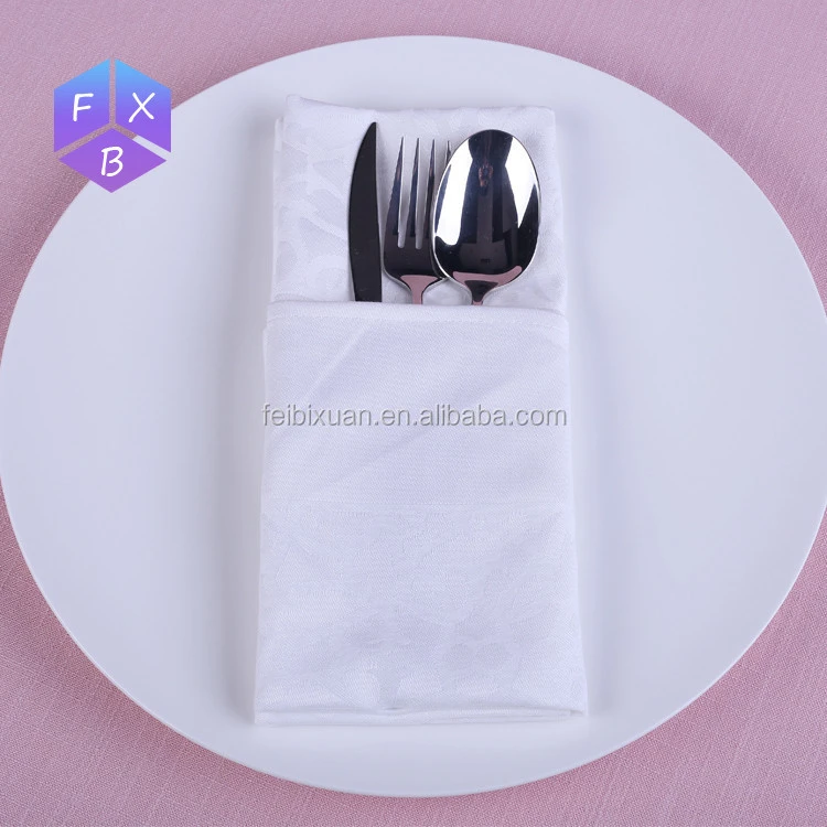 factory hot sale  white 100% cotton cloth napkins wholesale and restaurant serviette de table mariage