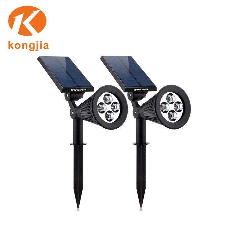 Factory Hot Sell 4 LED Super Bright Adjustable Solar Energy Waterproof Ground Lamp Lawn Lamp