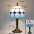 Import Factory Price 8 Inch Simple Modern Minimalist Lattice Grids Glas Lamp Bedside Tiffany Stained Glass Table Lamp from China