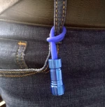 Factory price aluminum new promotion  uv mini keychain pocket silicone rope led torch flashlight