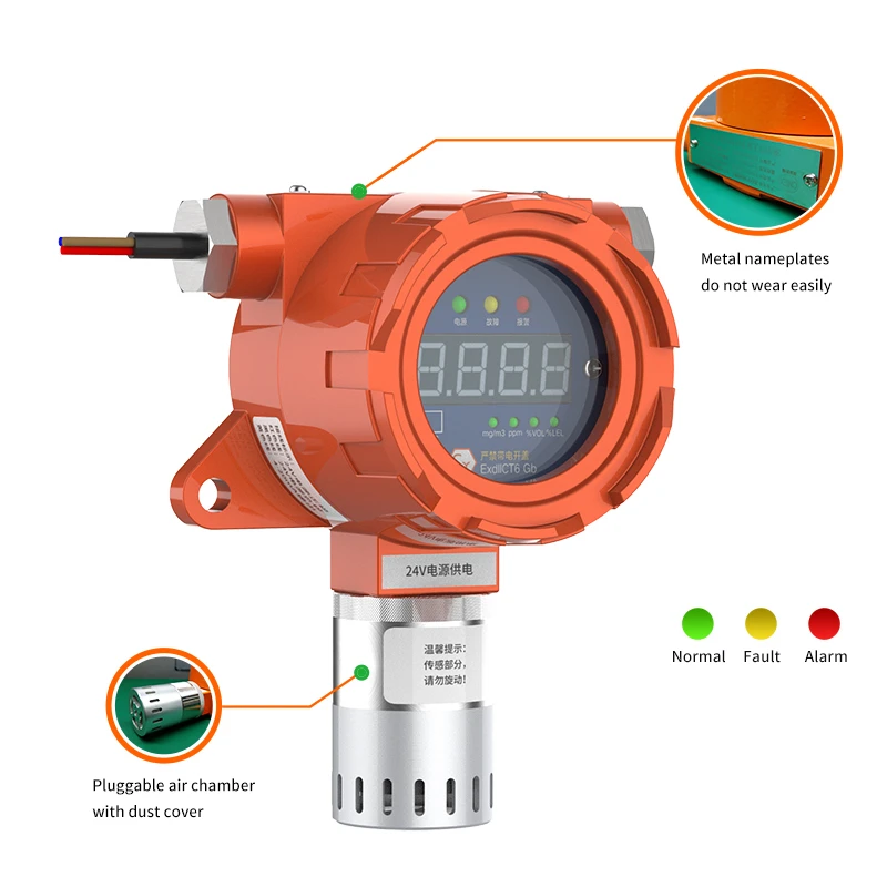 factory price gas detection control fixed CH3CH3 gas monitor gas detector