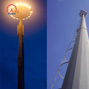 Factory price hinged high mast stadium street lamp lighting pole