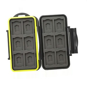 Factory Price Waterproof Tough resistant Protective SD card Holder Box for Memory Card 12 SD cards