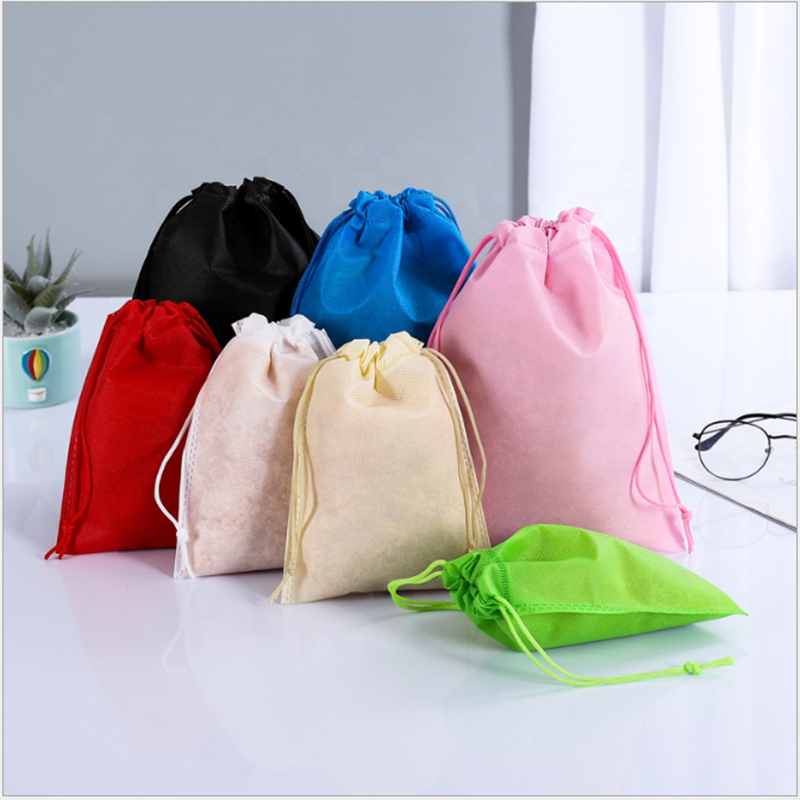 Factory Produce Clothing Gift Packaging Storage Dust-proof Drawstring Customized Logo Design Reusable Non Woven Fabric Bag