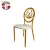 Import Factory selling stainless steel hollow carved wedding chairs and dining table banquet hall chairs from China