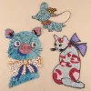 Factory Stock Large Cloth Paste Cartoon Cat Mouse Animal Embroidered  Sequins Patch
