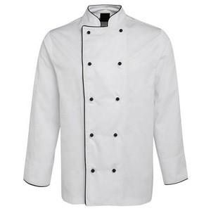 Factory Supply White Polyester / Cotton Double Breasted French Italian Sushi Japanese Chef Uniform