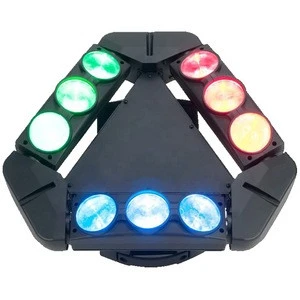 Factory wholesales rgbw 4in1 9 eyes 12w spider moving head led beam light for club dj