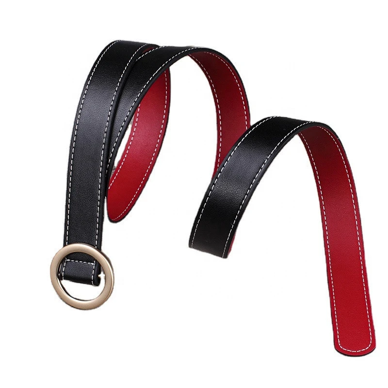Fashion Casual 2020 Women&#x27;s Belt Lady Leather Belt Simple Alloy Buckle Genuine leather belt