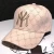 Import fashion designer women adjustable free size baseball outdoor sports cap high quality NY brand logo purple cap from China