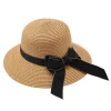 Fashion Ladies Style Sun Hats  Summer Beach Seaside Straw Hat With Ribbon