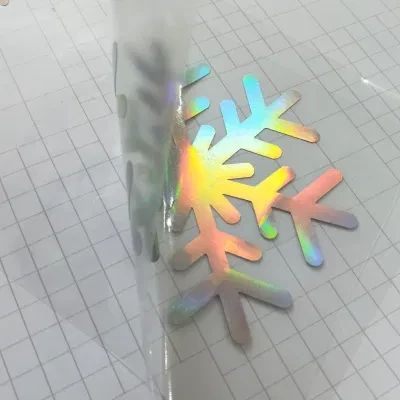 Fashion Newest Product Factory Design Rainbow Vinyl Stickers Color Cutting Vinyl Laser Decorative Film