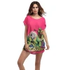 Fashion Summer New Arrival T Shirt Printing Floral Short Sleeve Chiffon Blouse Loose Casual Dress Shirt