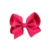 Favor wholesale  ribbon bow hair clip 4 inch grosgrain ribbon bow pre-made hair clip