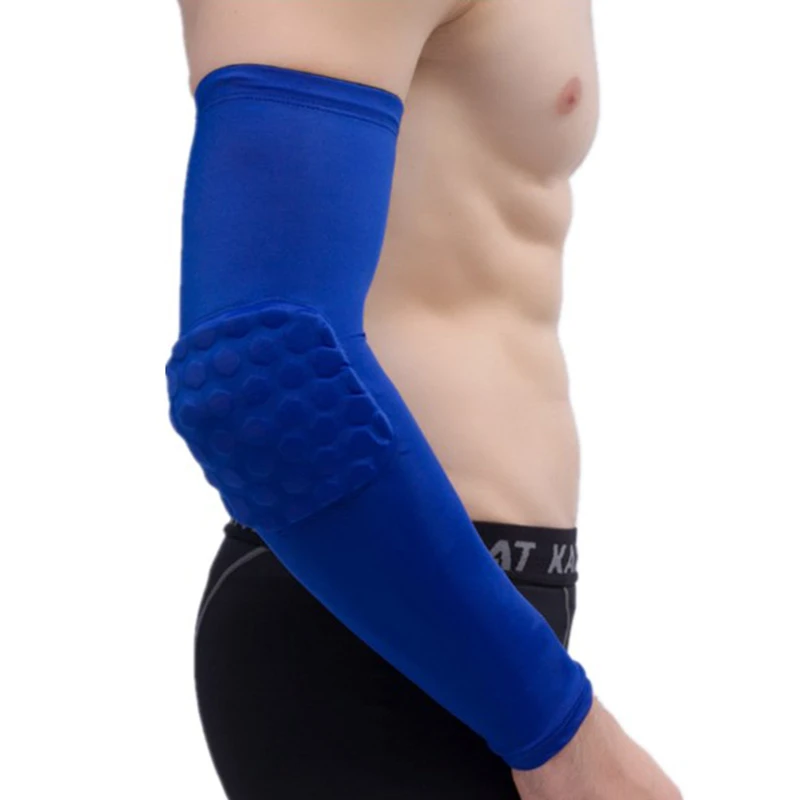Feiyali Light Weight Summer Sports UV Protection Arm Sleeve Support with Protective Elbow Pads