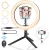 Import Fill Light Desktop Camera Portable Beauty Photography Tiptop Youtube Live  Makeup Tripod Stand Led Circle Selfie Ring Light from China