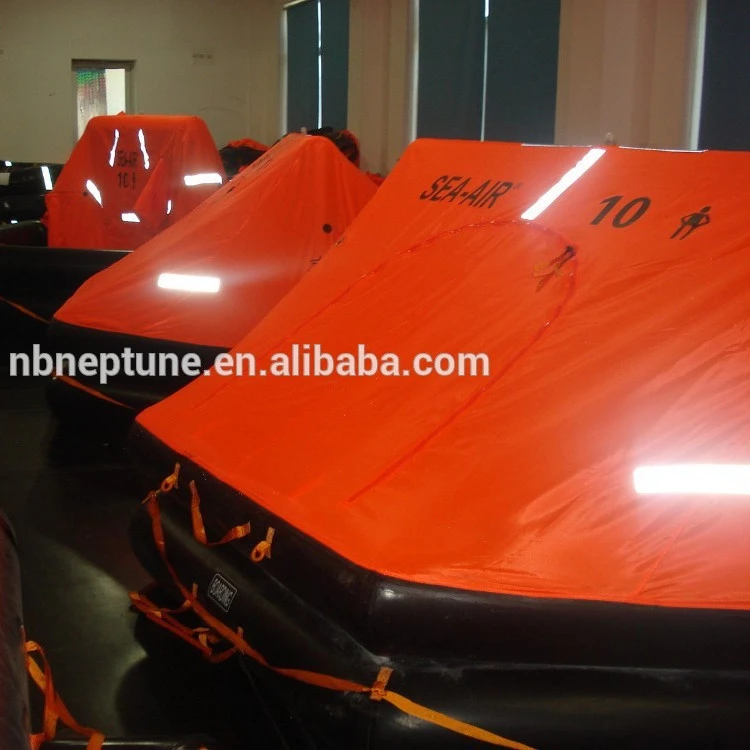 Fishing boat inflatable life raft with 6 persons