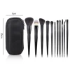 FIYAN Private Label Professional 11 pcs Black Beauty Tool Cosmetics Make Up Makeup Brushes With Storage Box