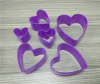 Flower/ heart/ round shaped plastic cake mould cookie cutters