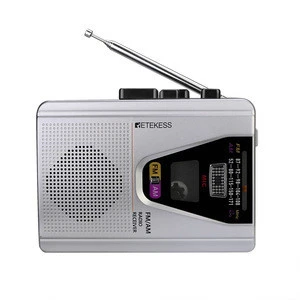 FM AM Portable Radio with Cassette Playback Voice Recorder and Tape Playback Loop Mode Switch Retekess TR620