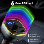 FM Transmitter for Car, BT 5.0 &QC3.0 Wireless FM Audio Adapter Music Player Car Kit with LED Backlit