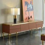 FO450 MOMODA modern contemporary stainless steel luxury neoclassic living room corner cabinet sideboard cupboard