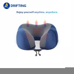 Foldable Custom Logo OEM Set Eye Mask Neck Pillow  Airplane Rest Adjustable Comfortable U Shape Memory Foam Travel Neck Pillow