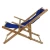 Import Foldable Outdoor Poplar Wood Blue Sling Beach Chair from China