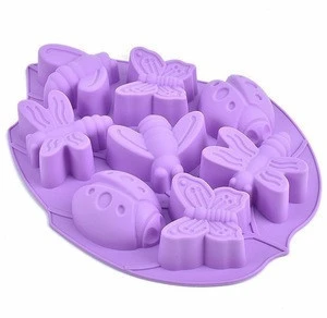 food grade insect butterfly dragonfly muliti shapes 3d silicone molds for microwave cake
