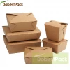 Food Grade Paper Box Kraft Paper Take Away Packaging Food Box Disposable Take Out Food Pasta Noodle Rice Box