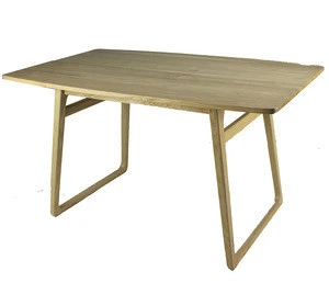 Foshan Factory Wooden Rectangle Trestle Dining Table