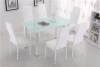Free sample cheap modern tempered glass top dining table/dining room table for sale